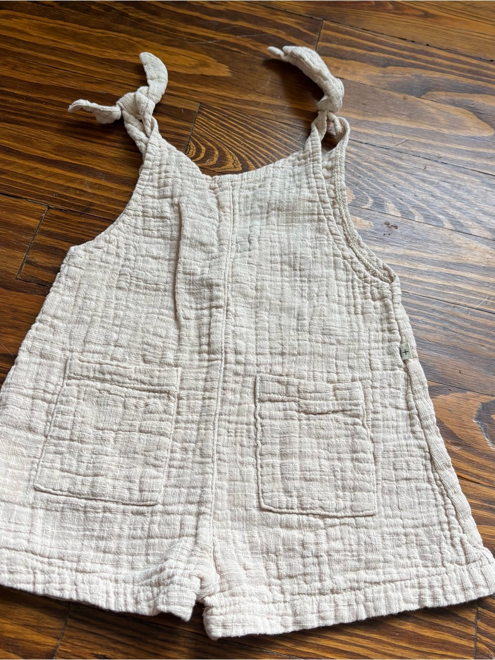 One more in the family Gauze shortall Romper with Tie Straps